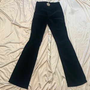L’AGENCE Black Velvet Flare Trousers Size 25 / Size 2 | Black Velvet Jens
